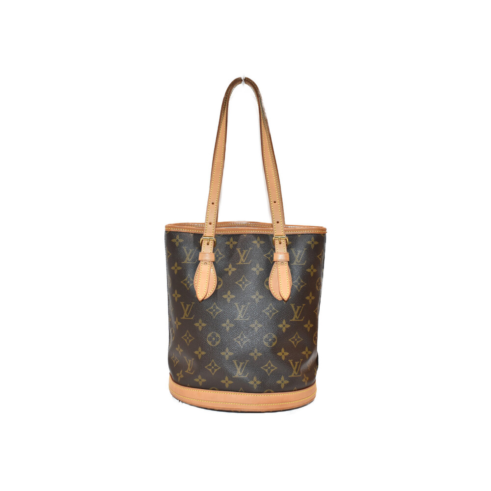 Louis Vuitton Bucket Monogram Brown Coated Canvas Handbag Classic